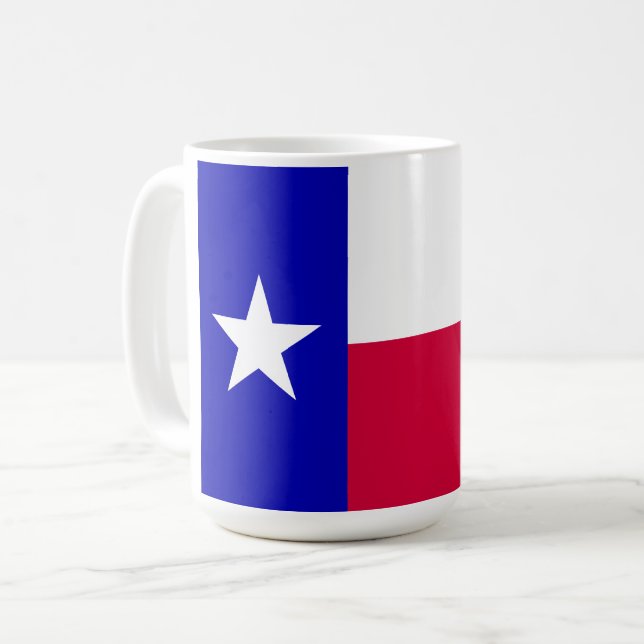 Caneca De Café Bandeira do Estado do Texas (Frente Esquerda)