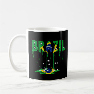 Caneca De Café Bandeira do Futebol Brasileiro Gotejando