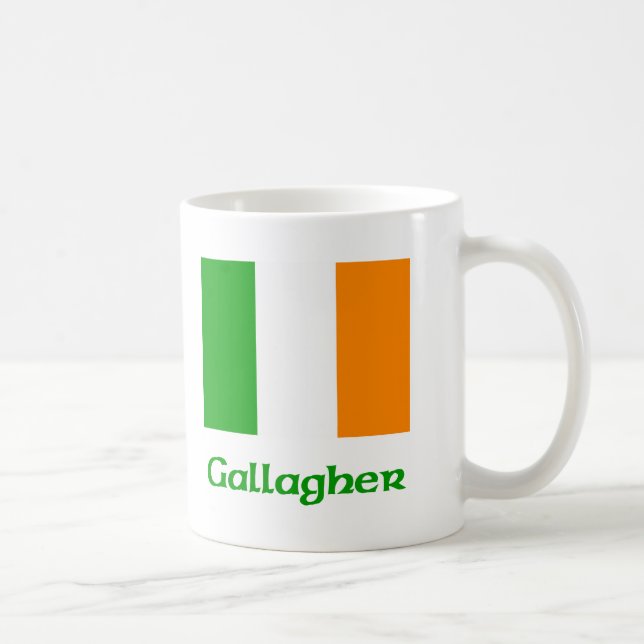 Caneca De Café Bandeira do irlandês de Gallagher (Direita)