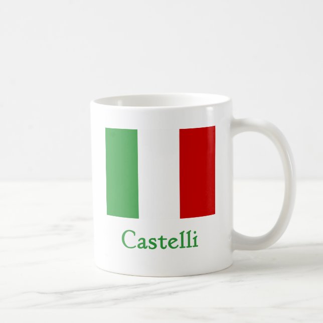 Caneca De Café Bandeira do italiano de Castelli (Direita)