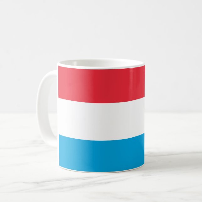 Caneca De Café Bandeira do Luxemburgo (Frente Esquerda)