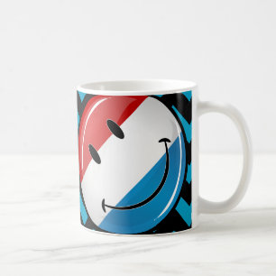 Caneca De Café Bandeira do Luxemburgo Sorrindo