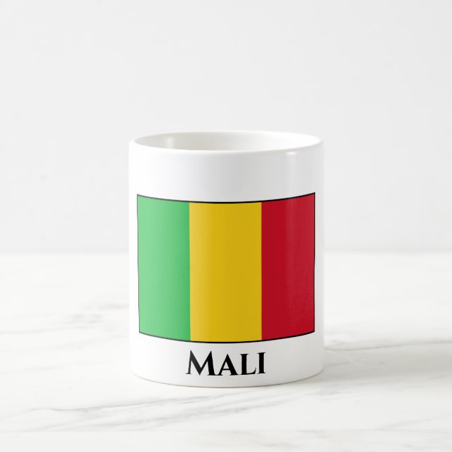 Caneca De Café Bandeira do Mali (Centro)