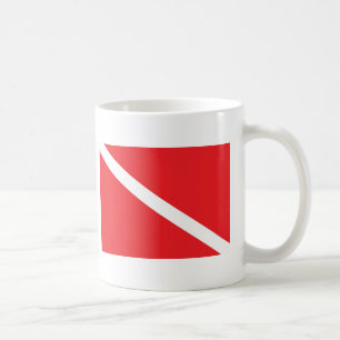 Caneca De Café Bandeira do mergulho do MERGULHADOR