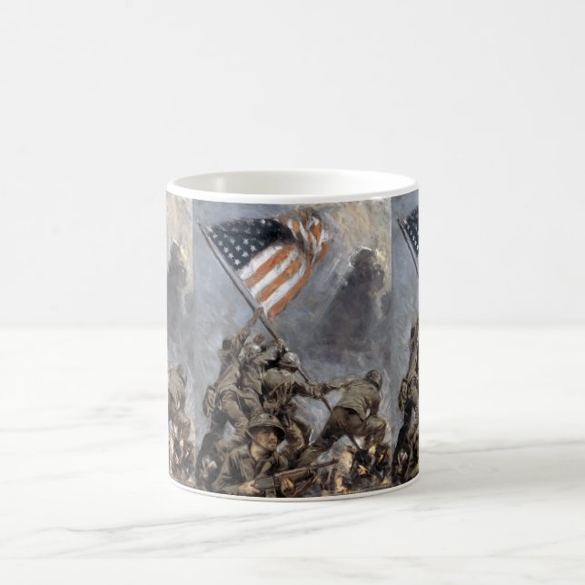 Caneca De Café Bandeira do Monte Suribachi, Iwo Jima, 1945 (Centro)