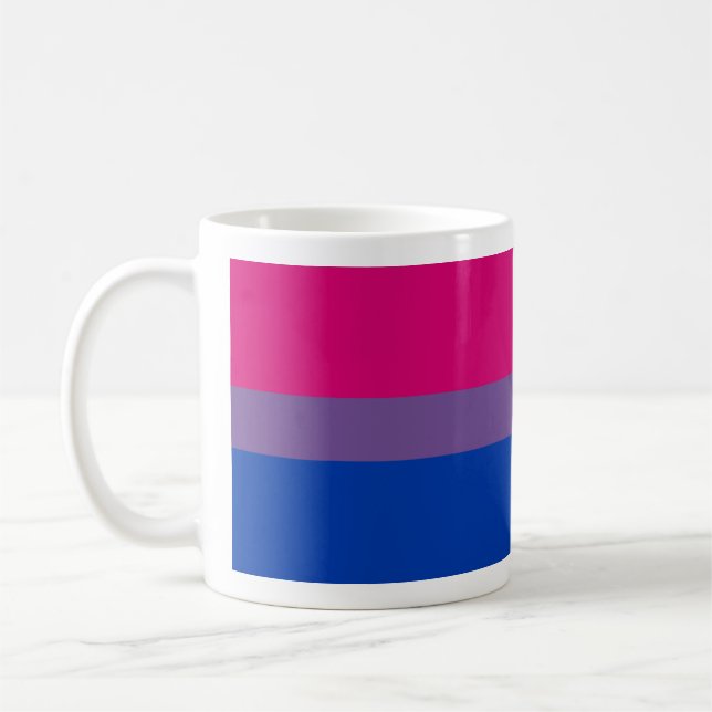 Caneca De Café Bandeira do Orgulho Bissexual (Esquerda)