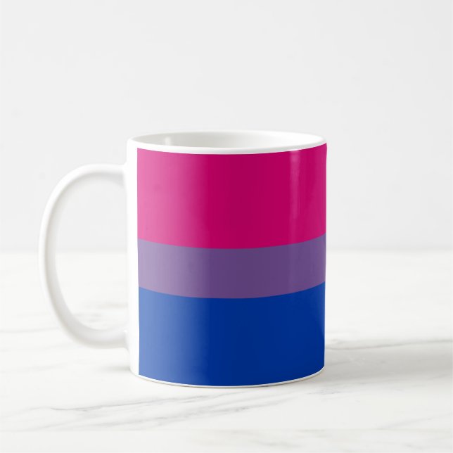 Caneca De Café Bandeira do Orgulho Bissexual (Esquerda)