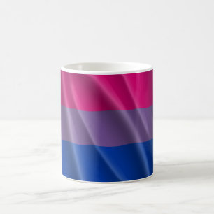 CANECA DE CAFÉ BANDEIRA DO ORGULHO BISSEXUAL COM DESIGN ONDULADO