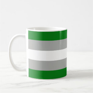 Caneca De Café Bandeira do Orgulho Cinza-romântico