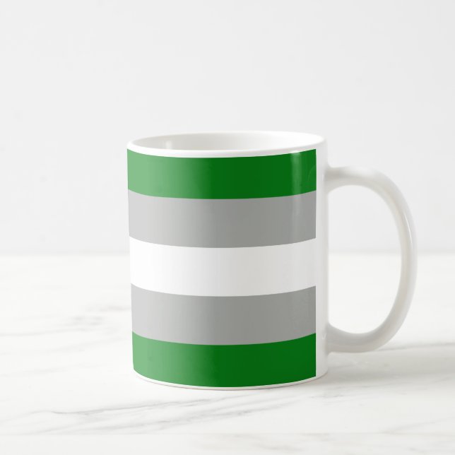 Caneca De Café Bandeira do Orgulho Cinza-romântico (Direita)