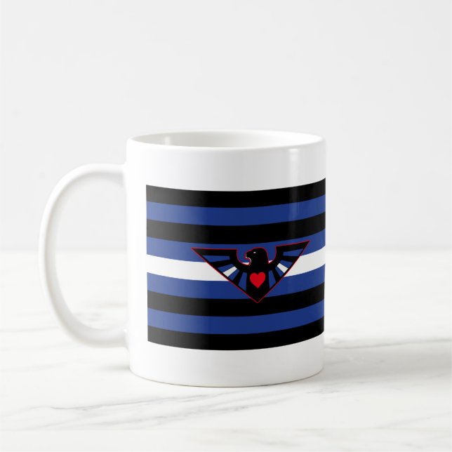 Caneca De Café Bandeira do Orgulho da Águia de Couro (Esquerda)