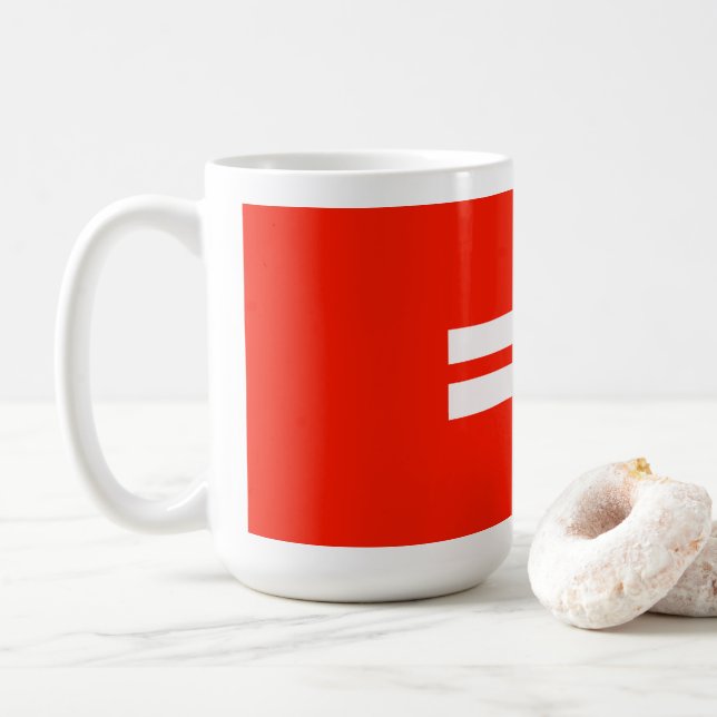 Caneca De Café Bandeira do Orgulho da Igualdade (Com Donut)