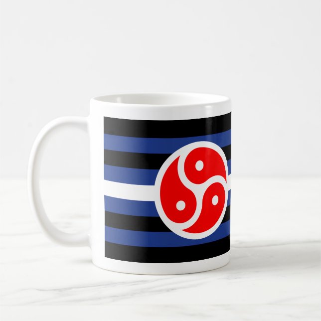 Caneca De Café Bandeira do Orgulho da Prática de Couro (Esquerda)