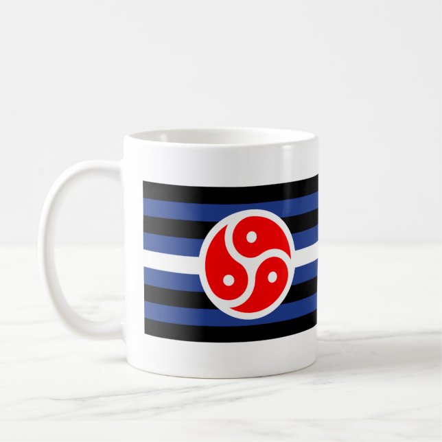 Caneca De Café Bandeira do Orgulho da Prática de Couro (Esquerda)