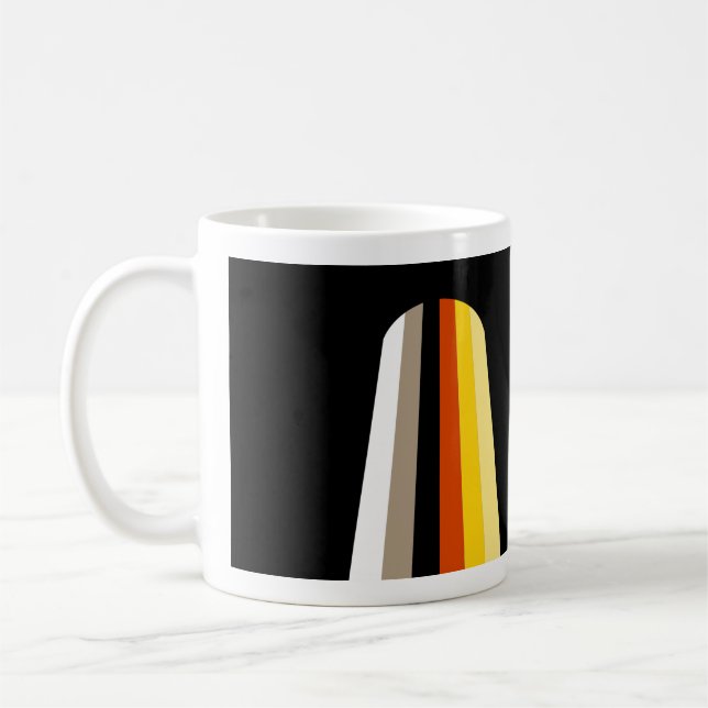 Caneca De Café Bandeira do Orgulho de Cabelo Longo (Esquerda)