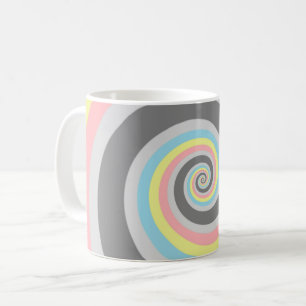 Caneca De Café Bandeira do Orgulho Demiflux Abstrato      