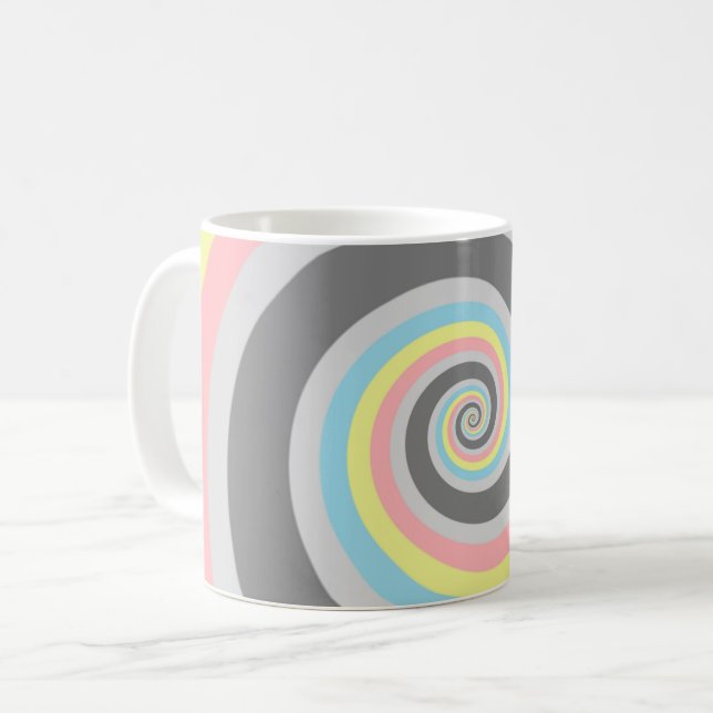 Caneca De Café Bandeira do Orgulho Demiflux Abstrato       (Frente Esquerda)