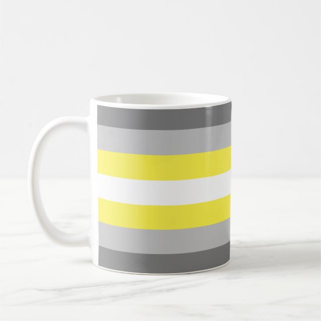 Caneca De Café Bandeira do Orgulho Demigênero (Esquerda)