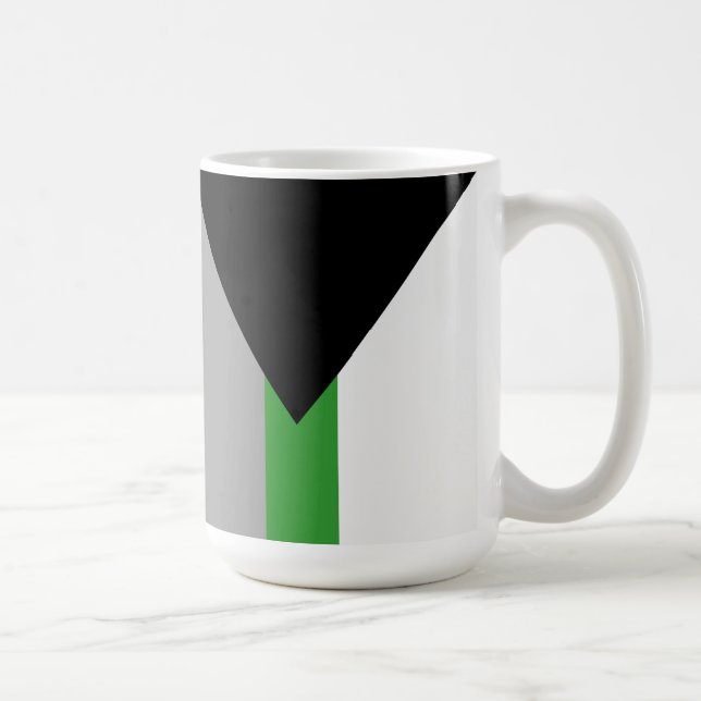 Caneca De Café Bandeira do Orgulho Demiromântico (Direita)