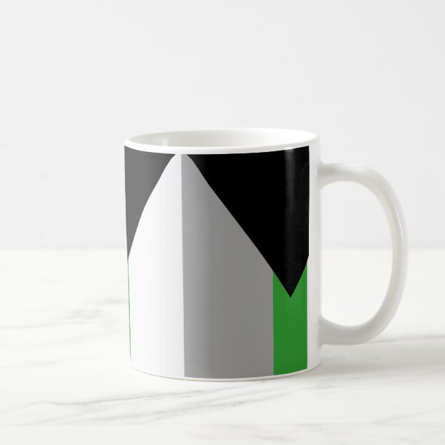 Caneca De Café Bandeira do Orgulho Demiromântico (Direita)