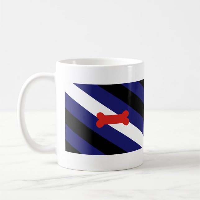 Caneca De Café Bandeira do Orgulho do Brinquedo Canino (Esquerda)