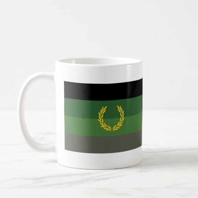 Caneca De Café Bandeira do Orgulho do Uniforme Militar (Esquerda)