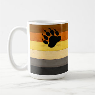 Caneca De Café bandeira do orgulho do urso SlipperyJoe's textura 