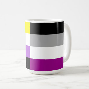 Caneca De Café Bandeira do Orgulho Dual Assexual Não Binário