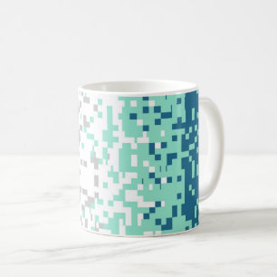Caneca De Café Bandeira do Orgulho Frayromântico Abstrata Pixelad