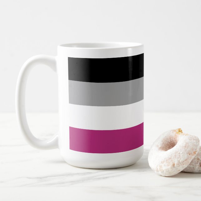 Caneca De Café Bandeira do Orgulho Gynephilia (Com Donut)