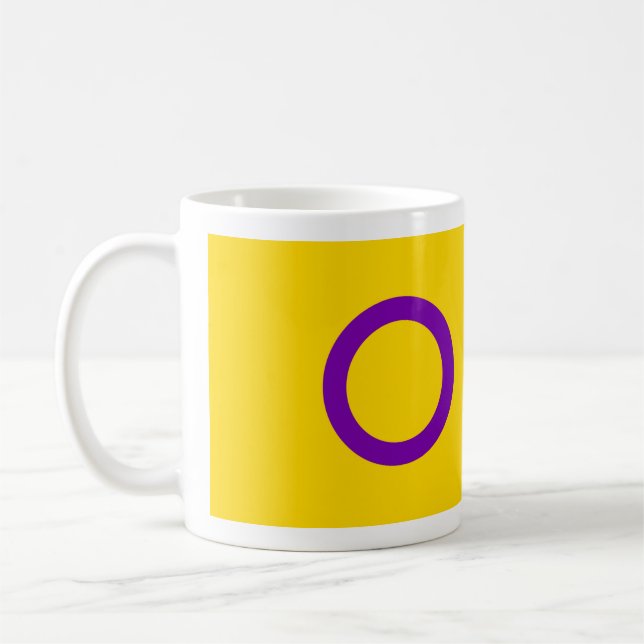 Caneca De Café Bandeira do Orgulho Intersexo (Esquerda)