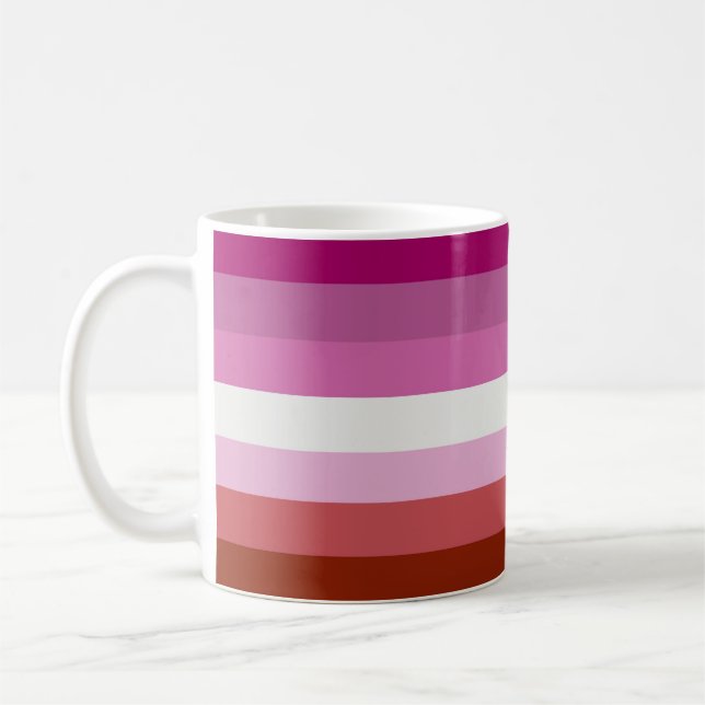 Caneca De Café Bandeira do Orgulho Lésbico (Esquerda)