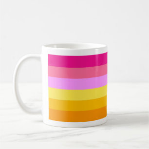 Caneca De Café Bandeira do Orgulho Lésbico (Dawn)