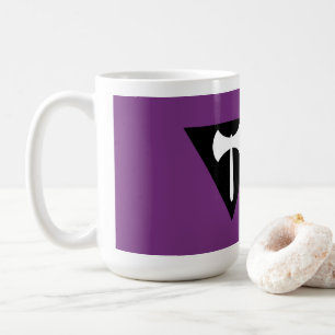 Caneca De Café Bandeira do Orgulho Lésbico Machado Roxo