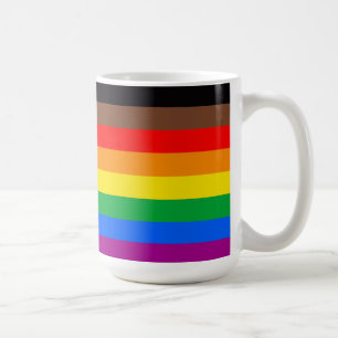 Caneca De Café Bandeira do Orgulho LGBTQ (8 Listras)