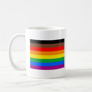 Caneca De Café Bandeira do Orgulho LGBTQ (8 Listras)