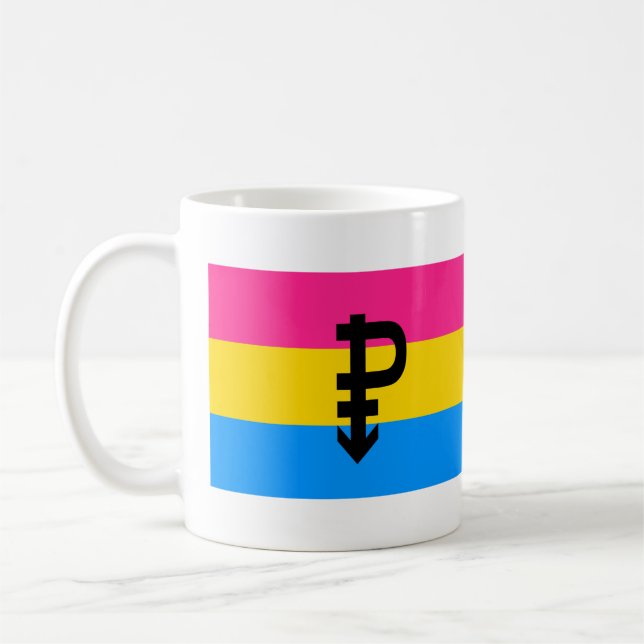 Caneca De Café Bandeira do Orgulho Pansexual (Esquerda)