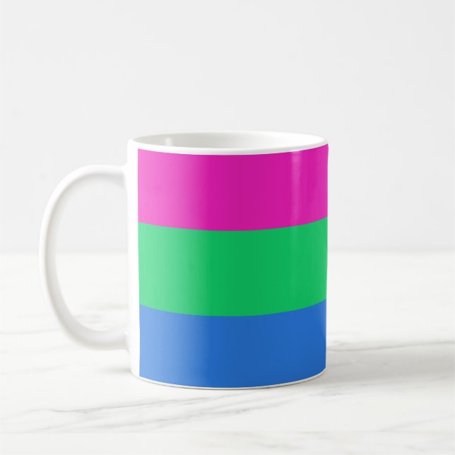 Caneca De Café Bandeira do Orgulho Polissexual (Esquerda)
