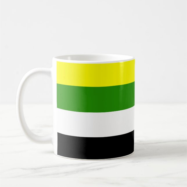 Caneca De Café Bandeira do Orgulho Skoliossexual (Esquerda)