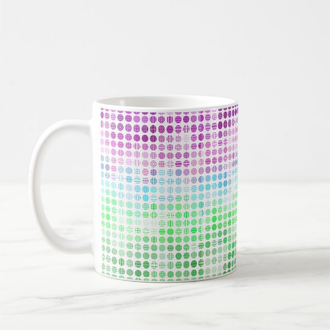 Caneca De Café Bandeira do Orgulho Toric Abstrata Boho Eclética G (Esquerda)
