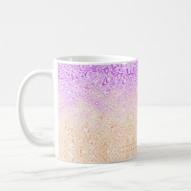 Caneca De Café Bandeira do Orgulho Trixic Abstrata Boho Ondulada  (Esquerda)