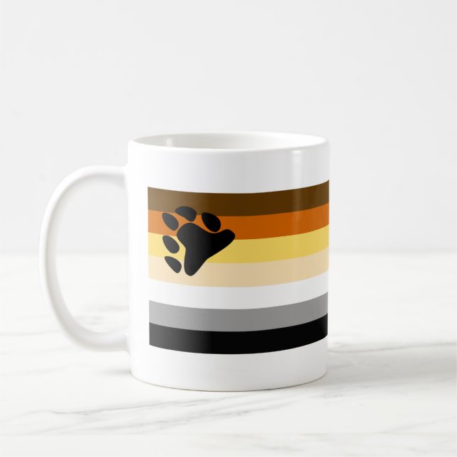 Caneca De Café Bandeira do Orgulho Urso (Esquerda)