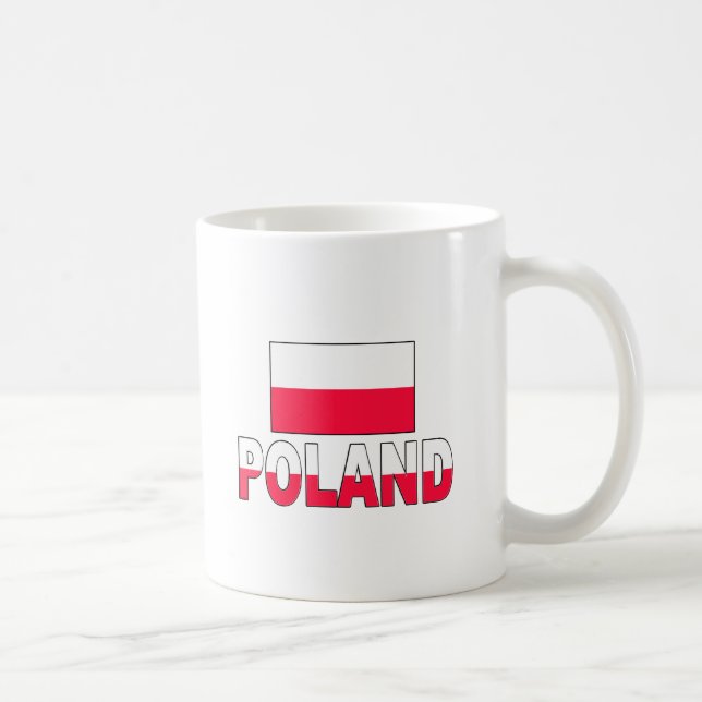 Caneca De Café Bandeira do Polônia (Direita)