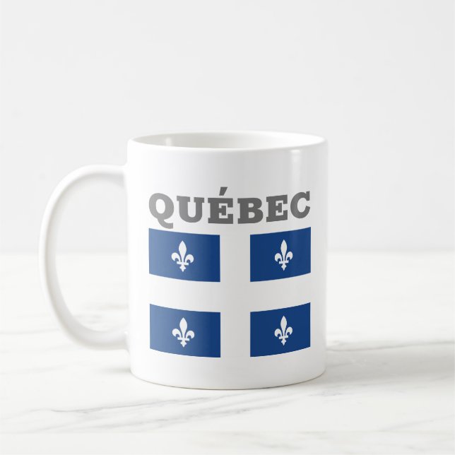 Caneca De Café Bandeira do Québec, Canadá (Esquerda)