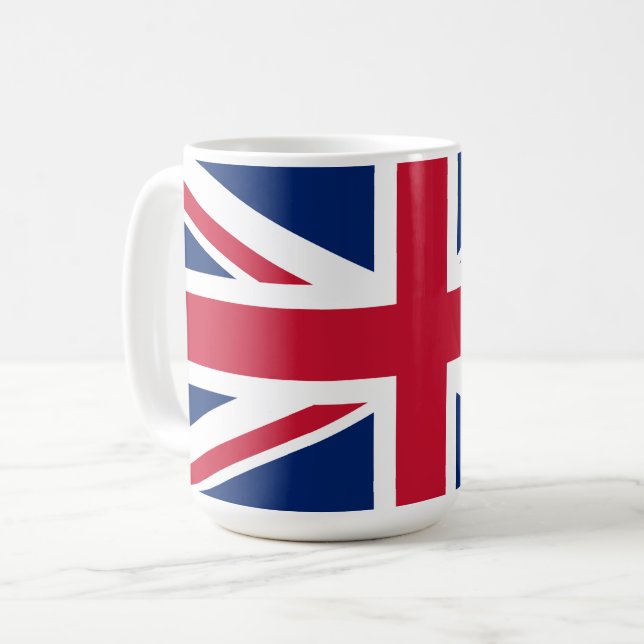Caneca De Café Bandeira do Reino Unido (Frente Esquerda)