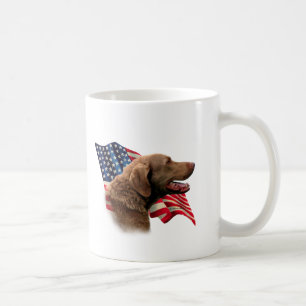 Caneca De Café Bandeira do Retriever de baía de Chesapeake