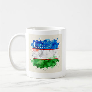 Caneca De Café Bandeira do Uzbequistão | Emblema Oficial Uzbeque 