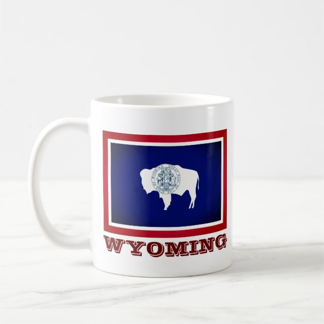 Caneca De Café Bandeira do Wyoming (Esquerda)