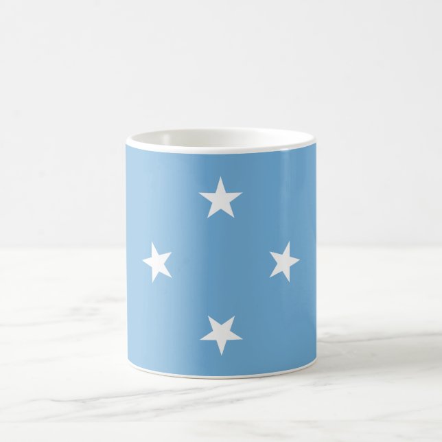 Caneca De Café Bandeira dos Estados Federados da Micronésia (Centro)