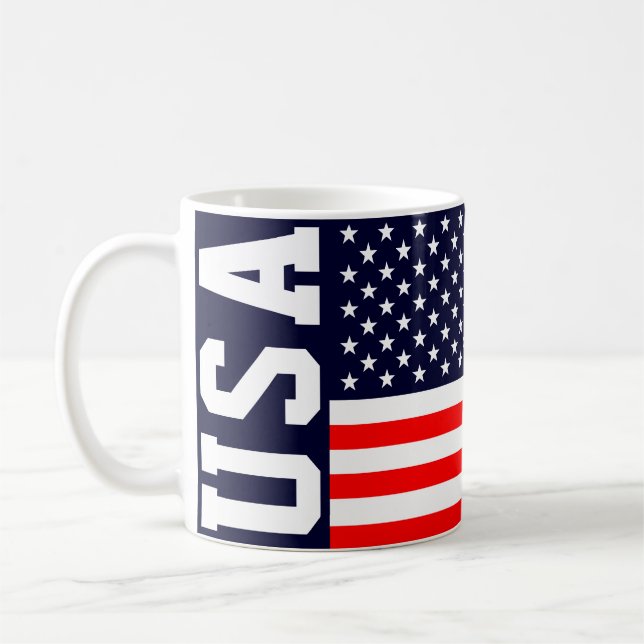 Caneca De Café Bandeira dos Estados Unidos da América (Esquerda)